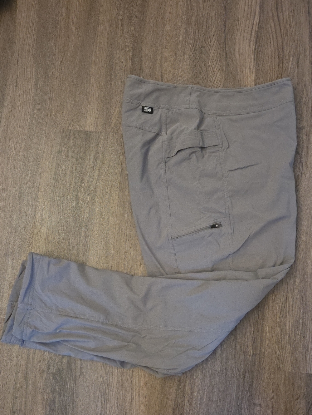 Mountain Hardwear Women's Gray Lined Hiking Pants with Zip Pocket